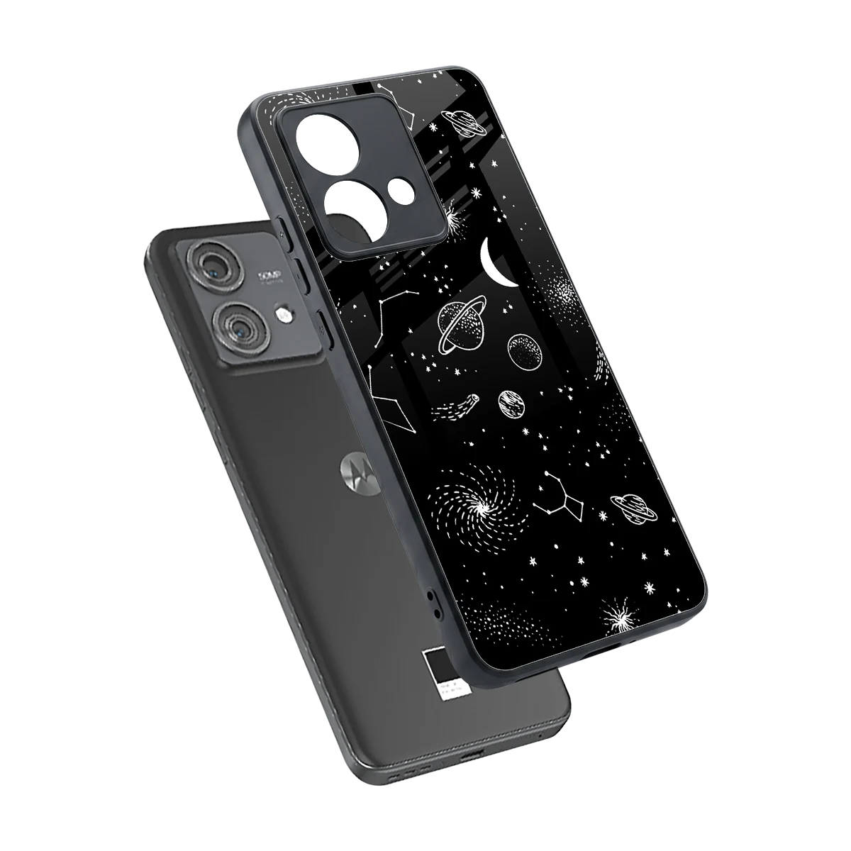 Cosmic Dreams sleek motorola edge 40 neo 5g cover with tempered glass back and TPU edges