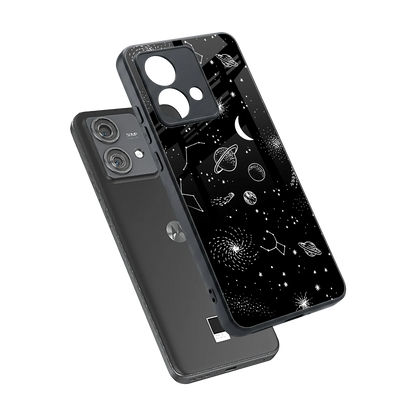 Cosmic Dreams sleek motorola edge 40 neo 5g cover with tempered glass back and TPU edges