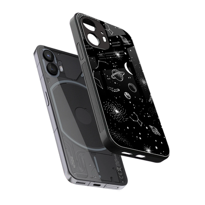 Cosmic Dreams sleek nothing phone 2 cover with tempered glass back and TPU edges