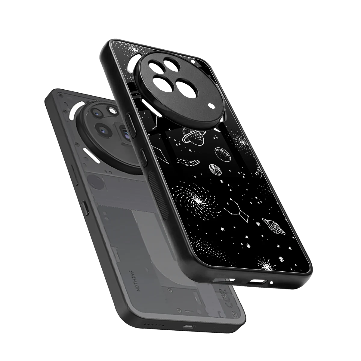 Cosmic Dreams sleek nothing phone 3a pro cover with tempered glass back and TPU edges
