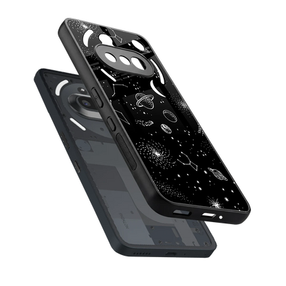 Cosmic Dreams sleek nothing phone 3a cover with tempered glass back and TPU edges