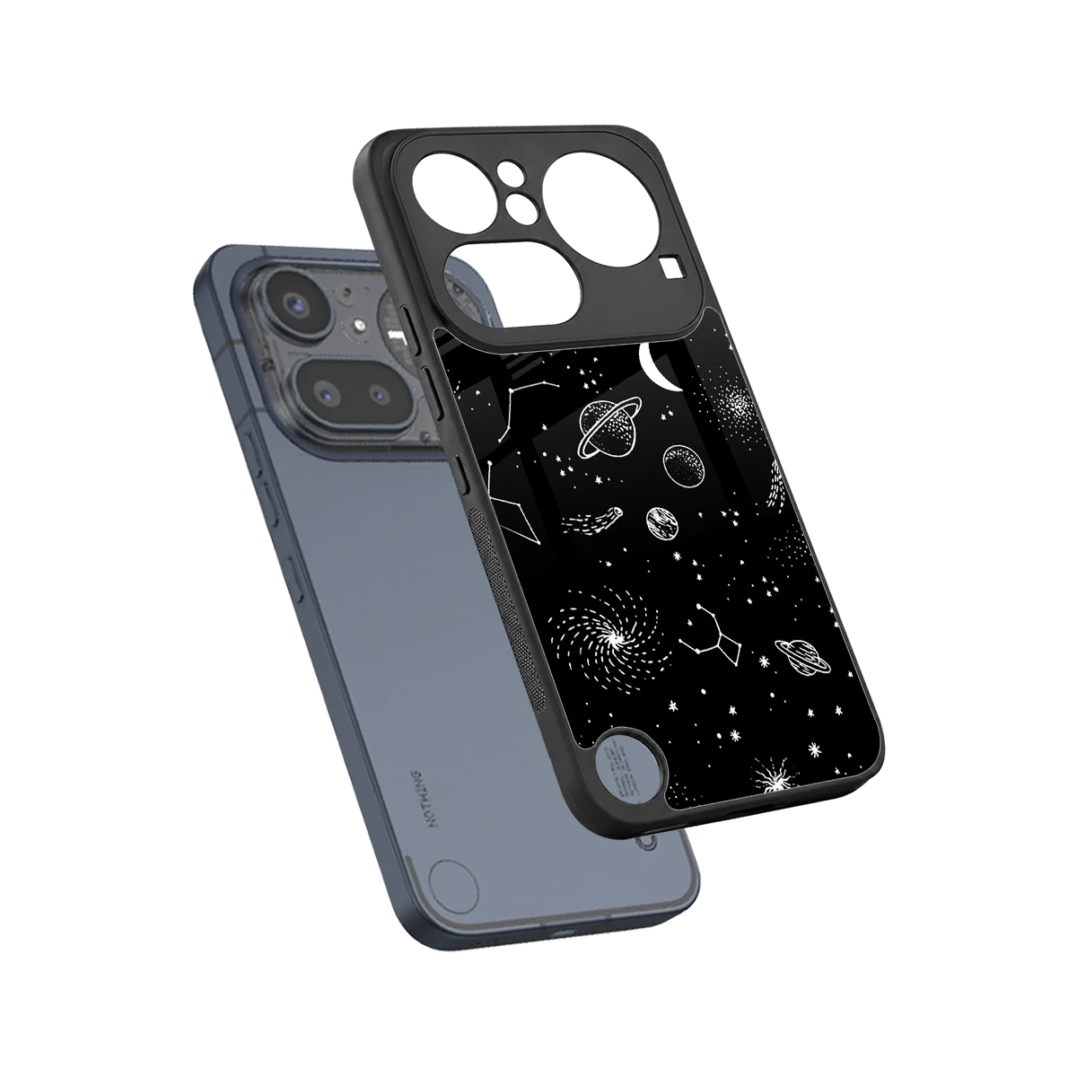 Cosmic Dreams sleek nothing phone 4a pro cover with tempered glass back and TPU edges