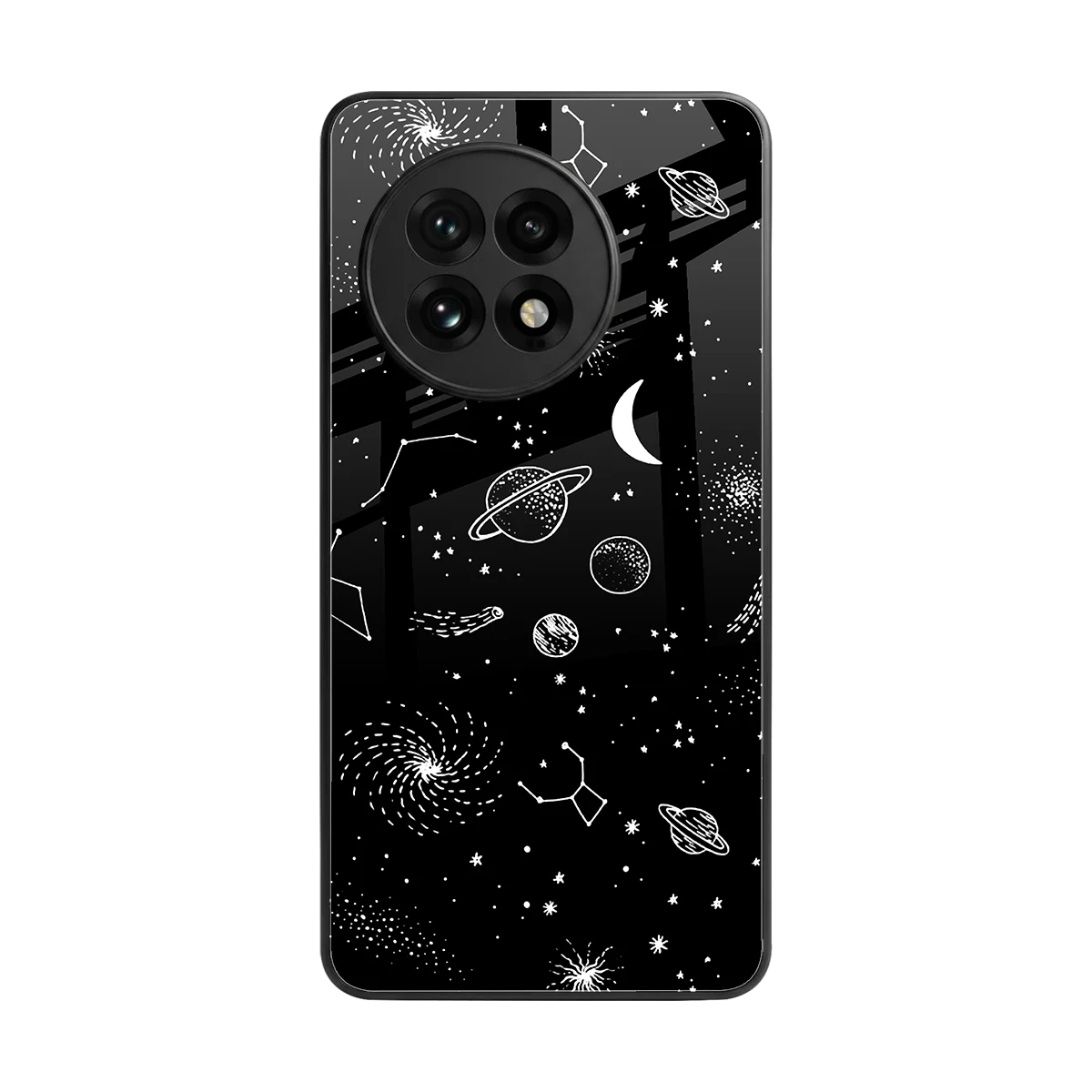 Cosmic Dreams back phone cover | glass case for oneplus 13r
