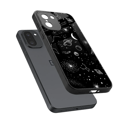 Cosmic Dreams sleek oneplus 15r cover with tempered glass back and TPU edges