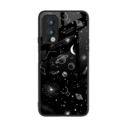 Cosmic Dreams back phone cover | glass case for oneplus nord 2