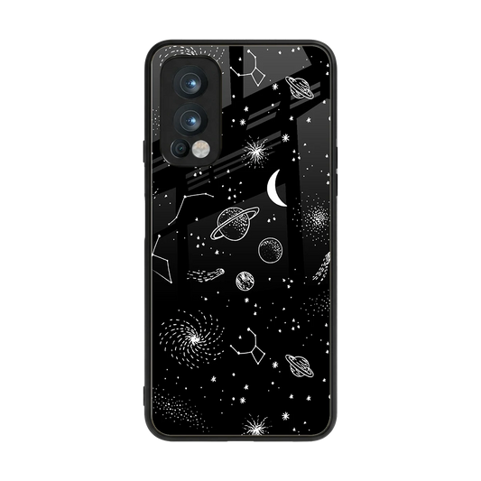 Cosmic Dreams back phone cover | glass case for oneplus nord 2