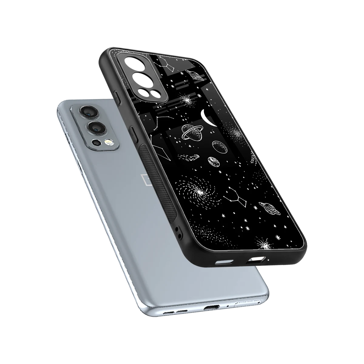 Cosmic Dreams sleek oneplus nord 2 cover with tempered glass back and TPU edges