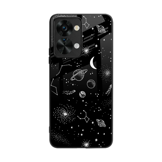 Cosmic Dreams back phone cover | glass case for oneplus nord 2t