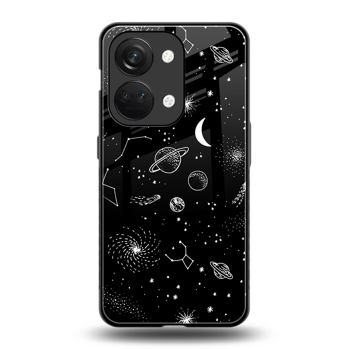 Cosmic Dreams back phone cover | glass case for oneplus nord 3