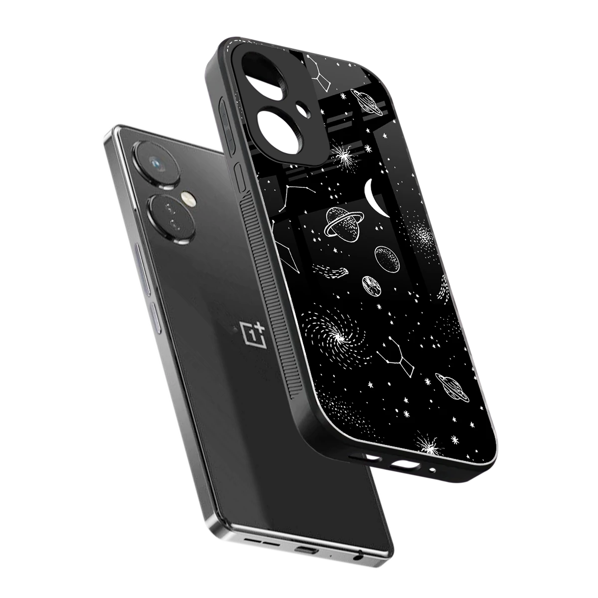 Cosmic Dreams sleek oneplus nord ce 3 cover with tempered glass back and TPU edges