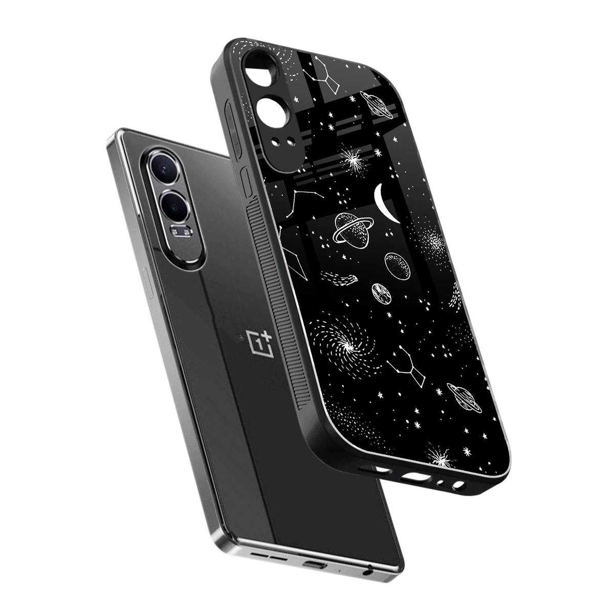 Cosmic Dreams sleek oneplus nord ce 4 lite cover with tempered glass back and TPU edges