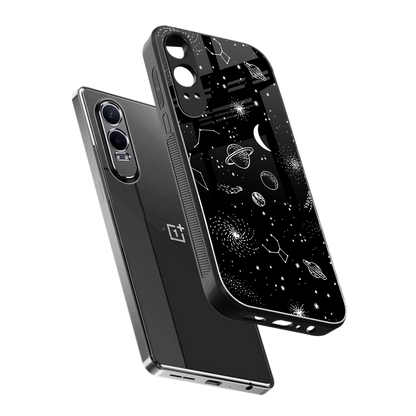 Cosmic Dreams sleek oneplus nord ce 4 lite cover with tempered glass back and TPU edges