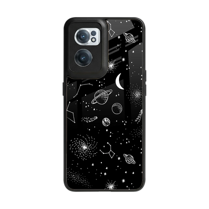 Cosmic Dreams back phone cover | glass case for oneplus nord ce 2
