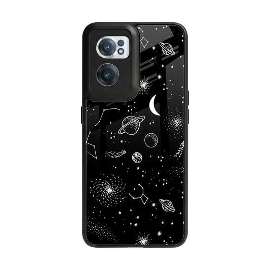 Cosmic Dreams back phone cover | glass case for oneplus nord ce 2