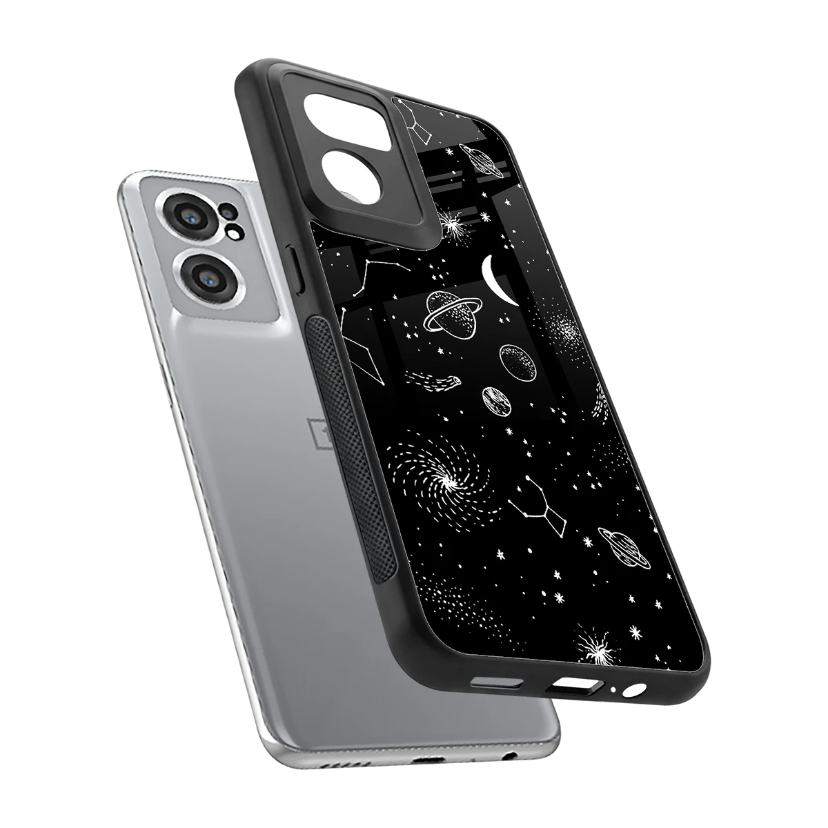 Cosmic Dreams sleek oneplus nord ce 2 cover with tempered glass back and TPU edges
