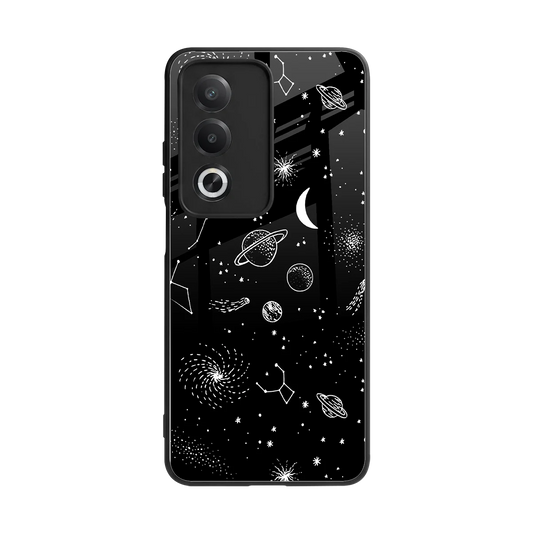 Cosmic Dreams back phone cover | glass case for oppo a3 pro