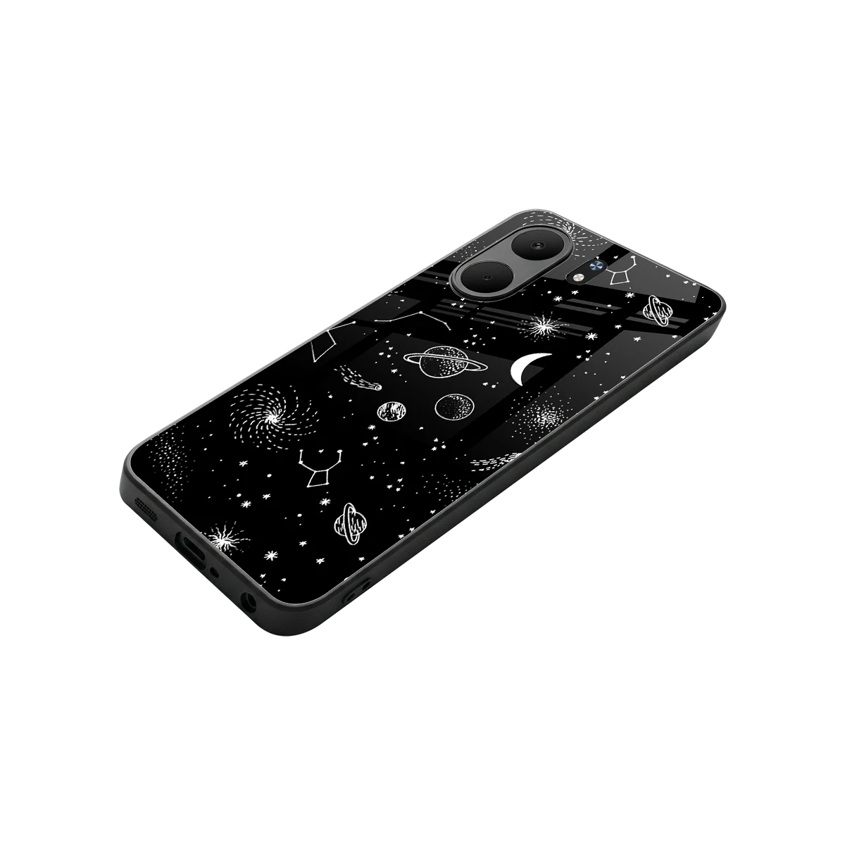 Cosmic Dreams stylish phone case for oppo a5x 5g | glossy glass and slim fit