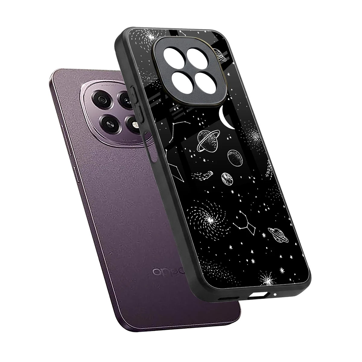Cosmic Dreams sleek oppo f29 5g cover with tempered glass back and TPU edges