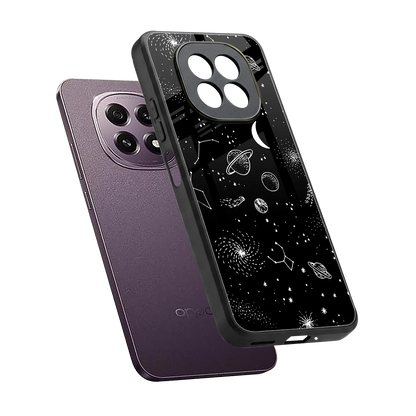 Cosmic Dreams sleek oppo f29 5g cover with tempered glass back and TPU edges