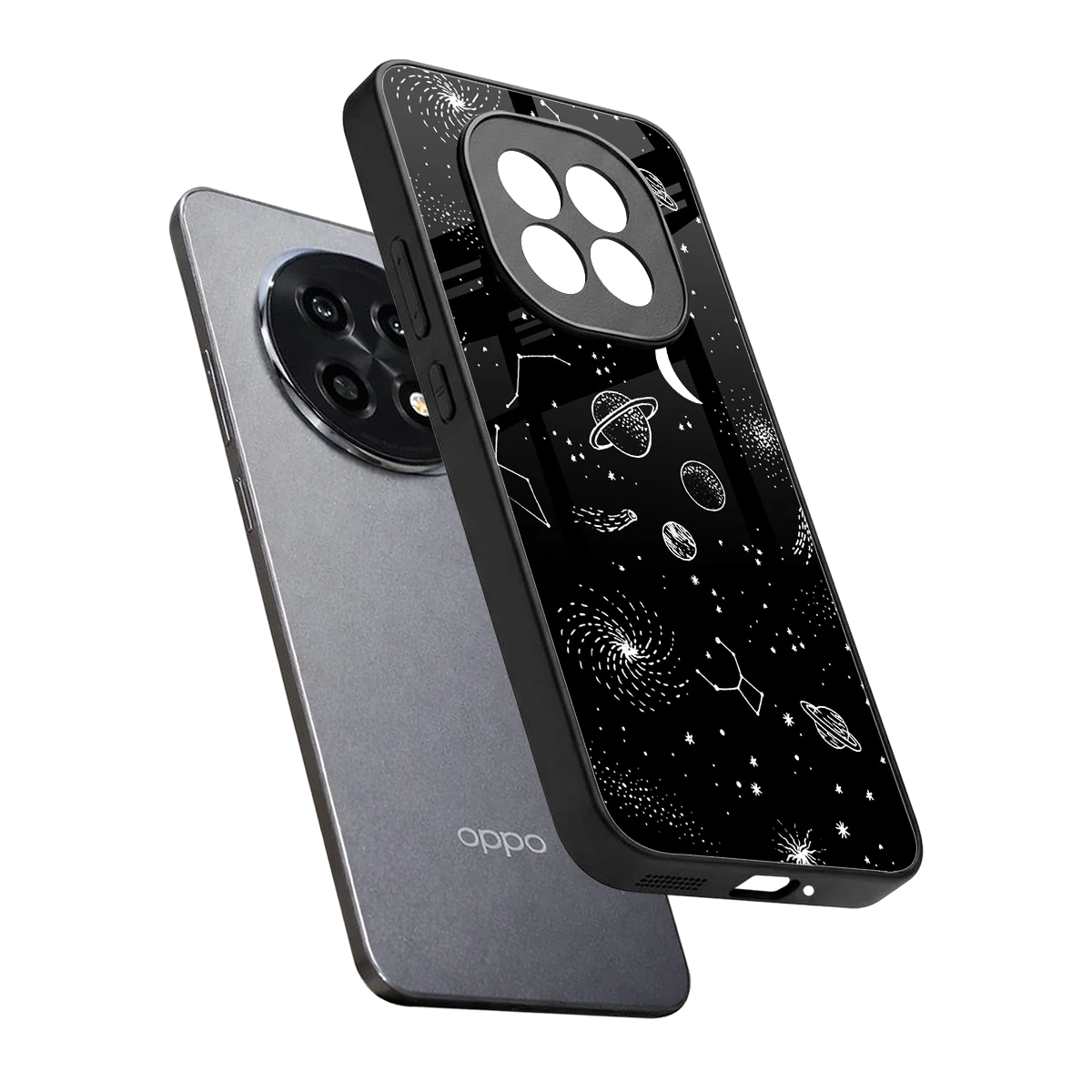 Cosmic Dreams sleek oppo f29 pro 5g cover with tempered glass back and TPU edges