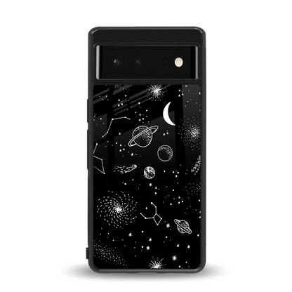 Cosmic Dreams back phone cover | glass case for google pixel 6a