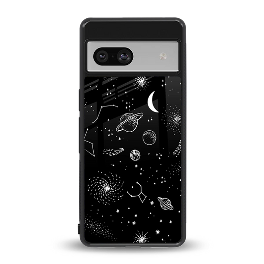Cosmic Dreams back phone cover | glass case for google pixel 7a