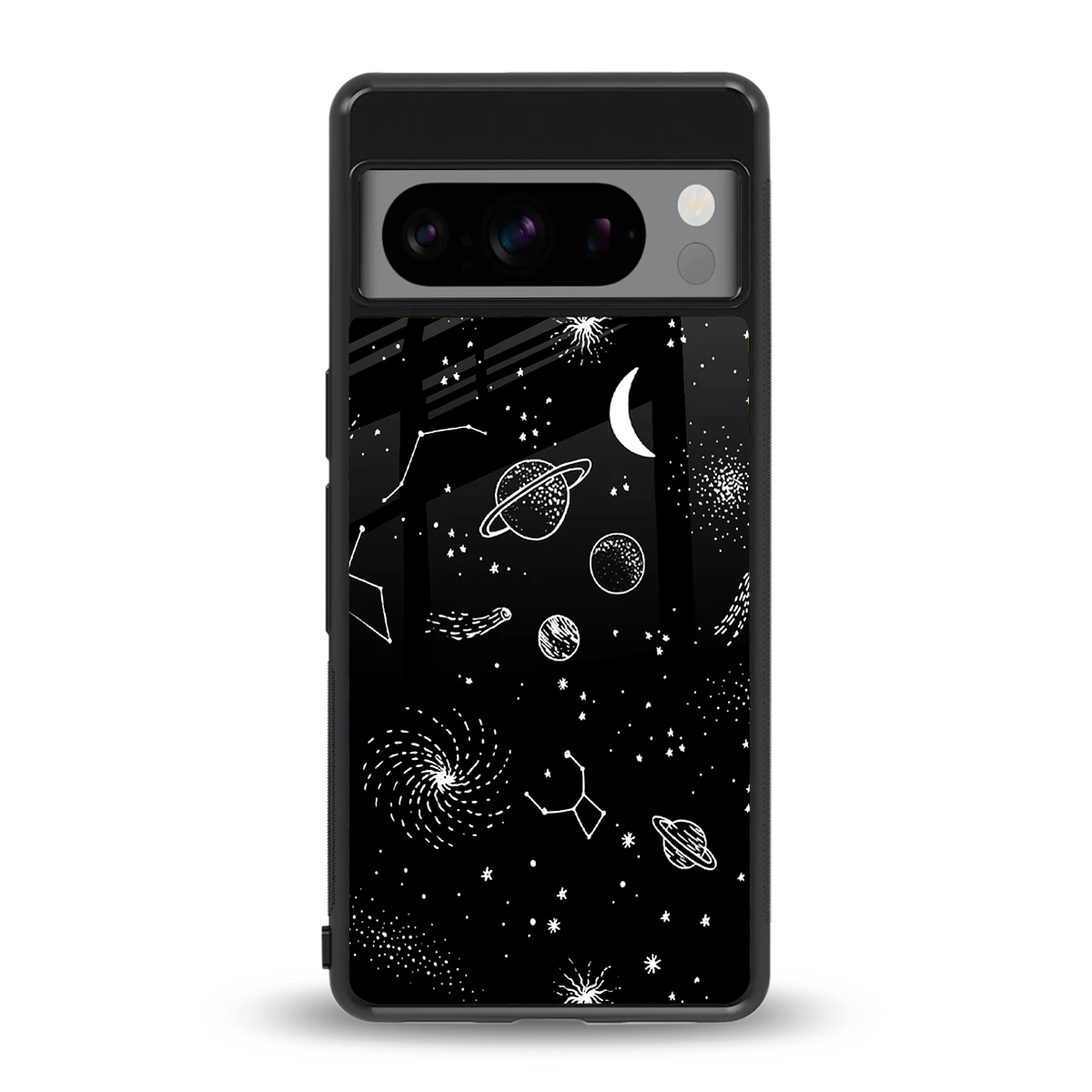 Cosmic Dreams back phone cover | glass case for google pixel 8 pro