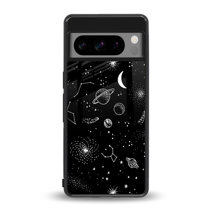 Cosmic Dreams back phone cover | glass case for google pixel 8 pro