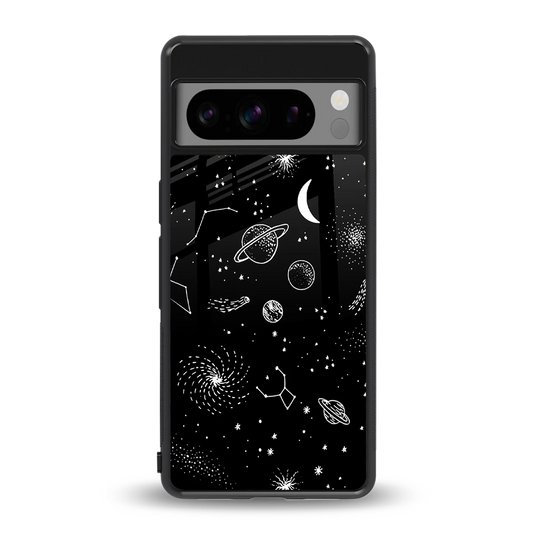 Cosmic Dreams back phone cover | glass case for google pixel 8 pro