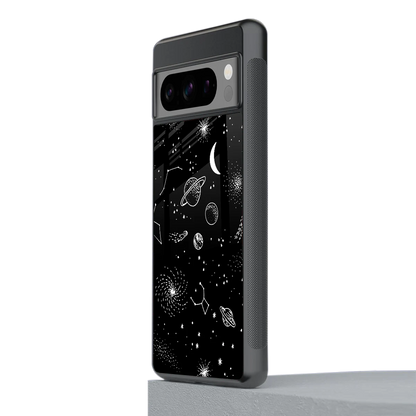 Cosmic Dreams stylish phone case for google pixel 8 pro | glossy glass and slim fit