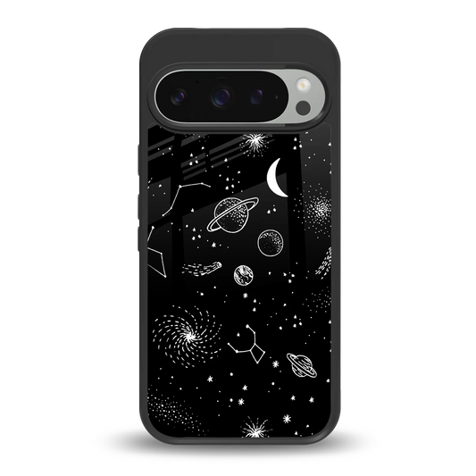 Cosmic Dreams back phone cover | glass case for google pixel 9 pro
