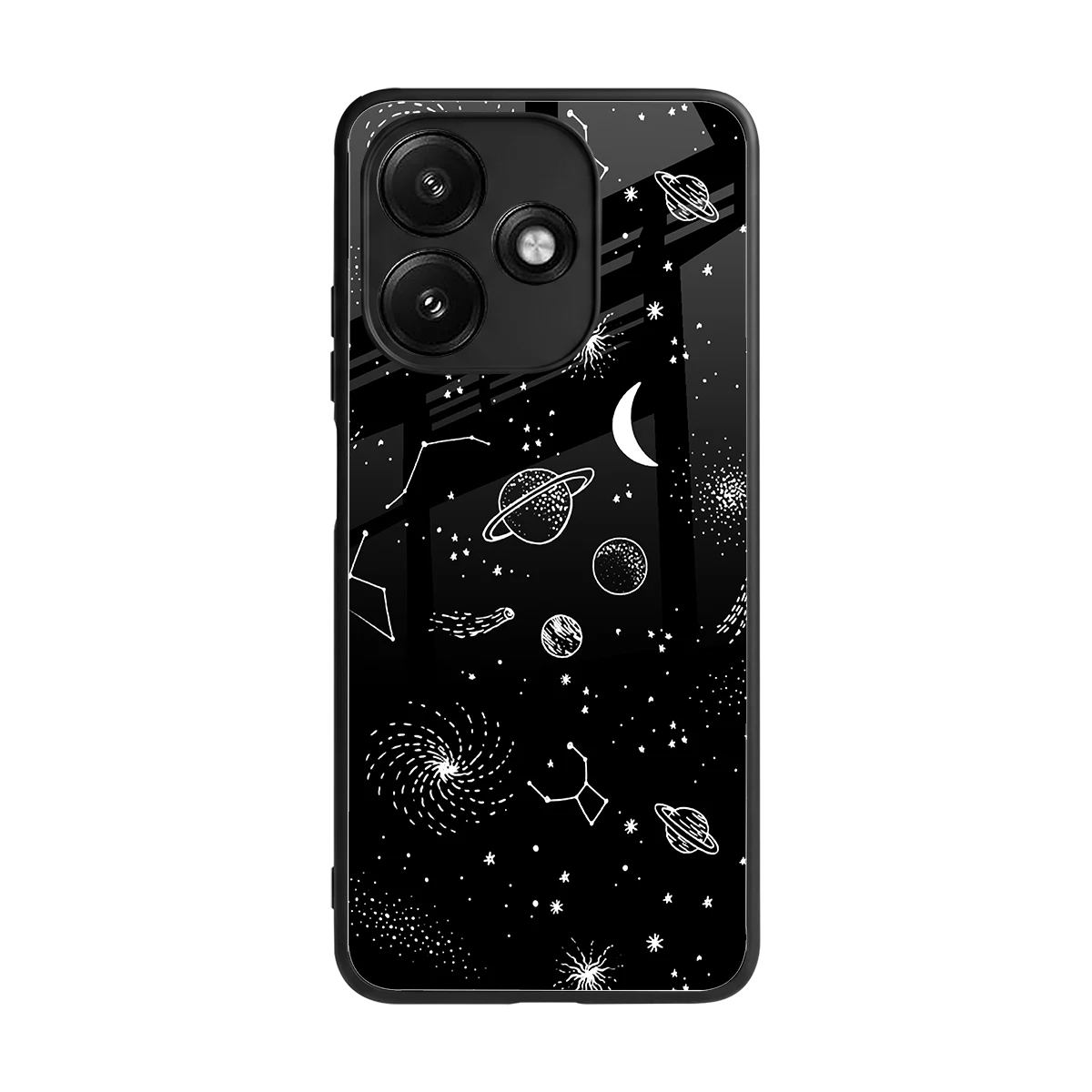 Cosmic Dreams back phone cover | glass case for redmi 12 5g
