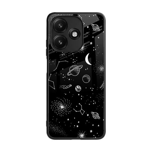 Cosmic Dreams back phone cover | glass case for redmi 12 5g