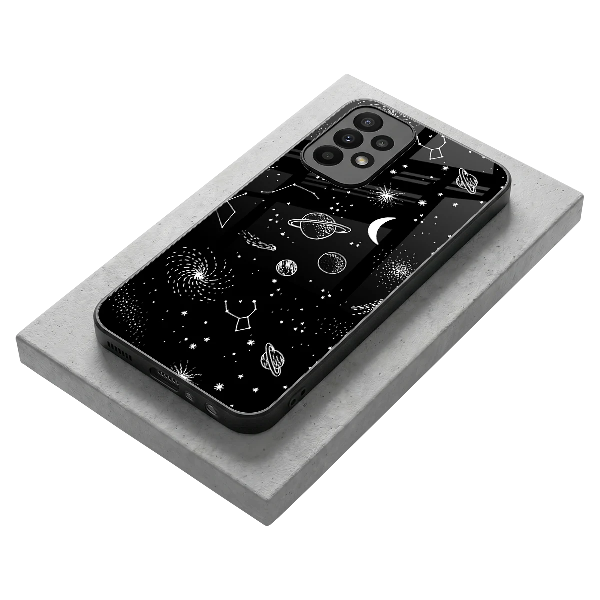 Cosmic Dreams stylish phone case for samsung galaxy a23 | glossy glass and slim fit