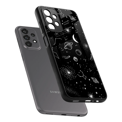 Cosmic Dreams sleek samsung galaxy a23 cover with tempered glass back and TPU edges