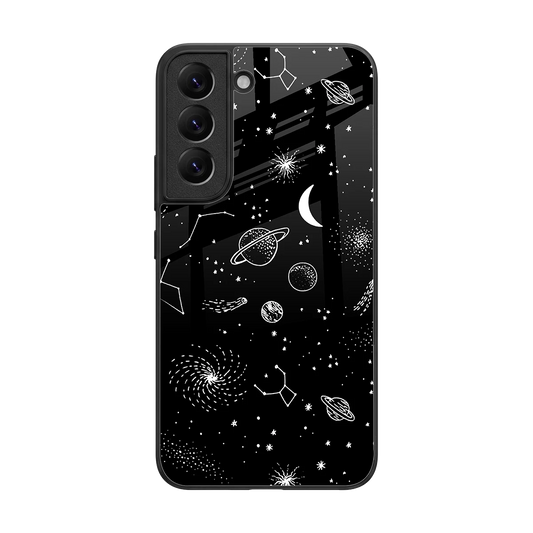 Cosmic Dreams back phone cover | glass case for samsung galaxy s22