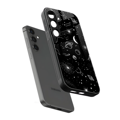 Cosmic Dreams sleek samsung galaxy s25 cover with tempered glass back and TPU edges