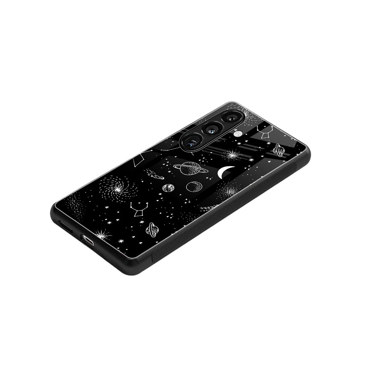 Cosmic Dreams stylish phone case for samsung galaxy s25 | glossy glass and slim fit