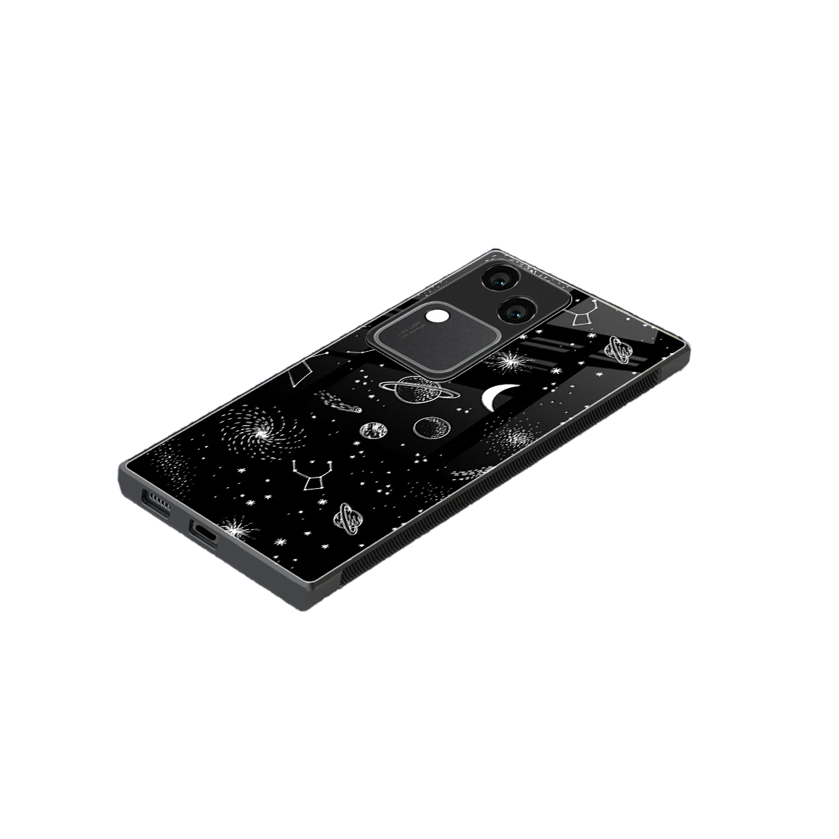 Cosmic Dreams stylish phone case for vivo v30 | glossy glass and slim fit