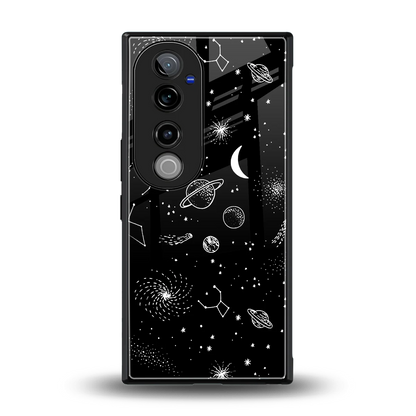 Cosmic Dreams back phone cover | glass case for vivo v40 pro