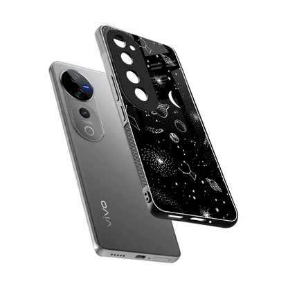 Cosmic Dreams sleek vivo v40 pro cover with tempered glass back and TPU edges