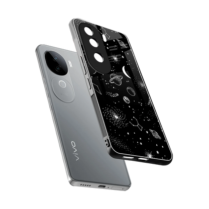 Cosmic Dreams sleek vivo v40e cover with tempered glass back and TPU edges
