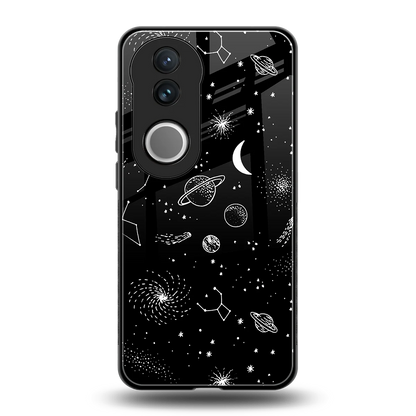 Cosmic Dreams back phone cover | glass case for vivo v50