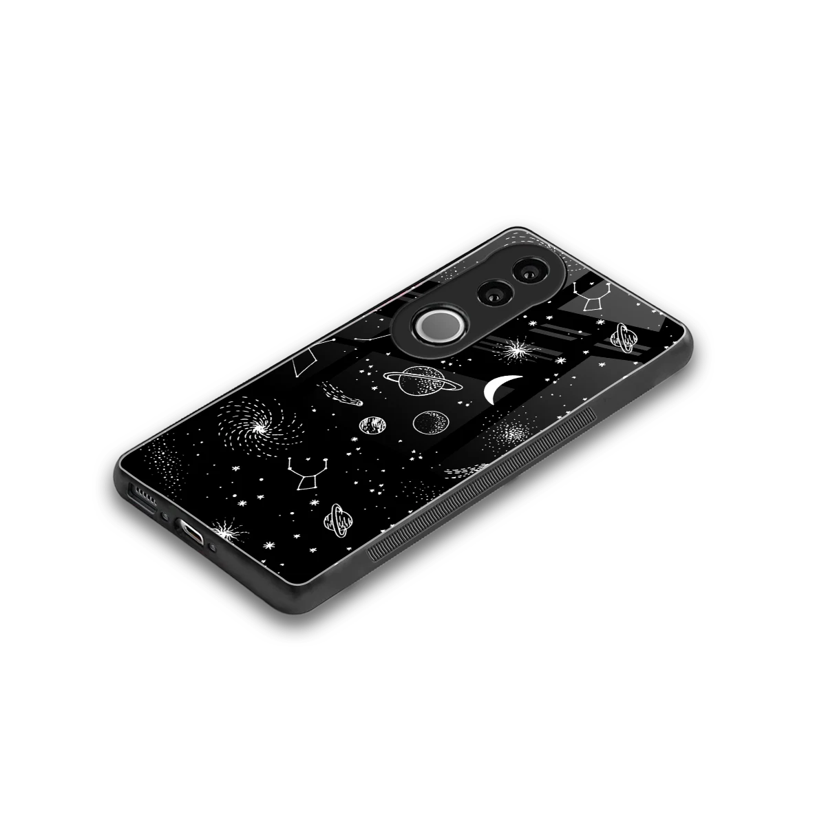 Cosmic Dreams stylish phone case for vivo v50 | glossy glass and slim fit