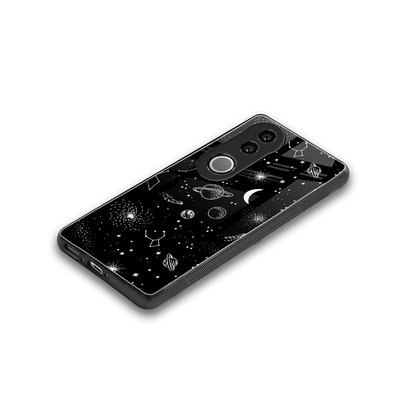 Cosmic Dreams stylish phone case for vivo v50 | glossy glass and slim fit