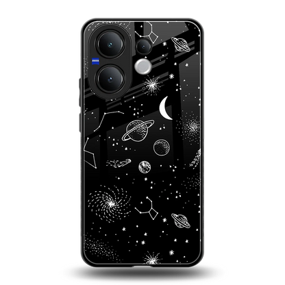 Cosmic Dreams back phone cover | glass case for vivo v60
