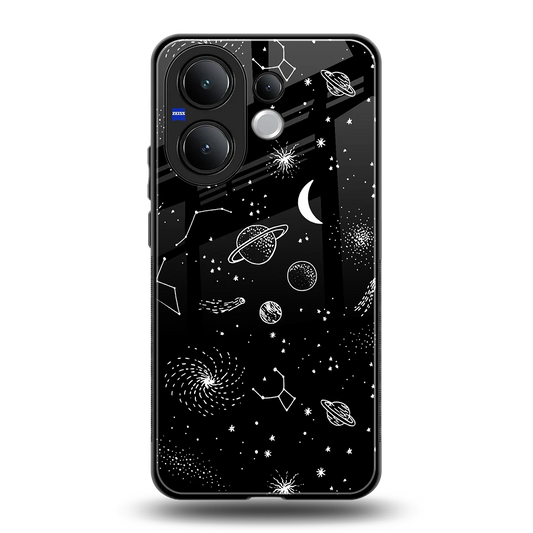 Cosmic Dreams back phone cover | glass case for vivo v60