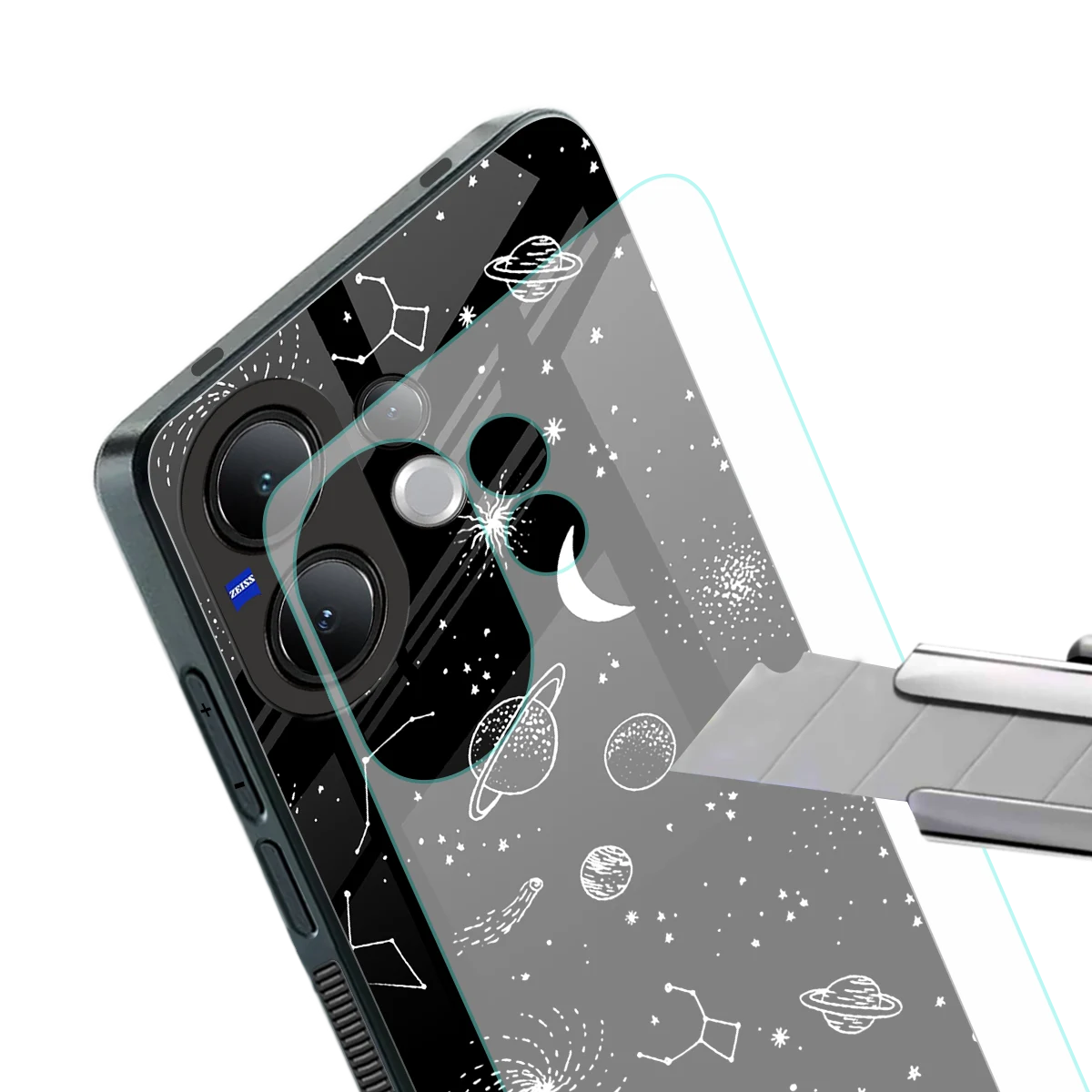 Cosmic Dreams stylish phone case for vivo v60 | glossy glass and slim fit