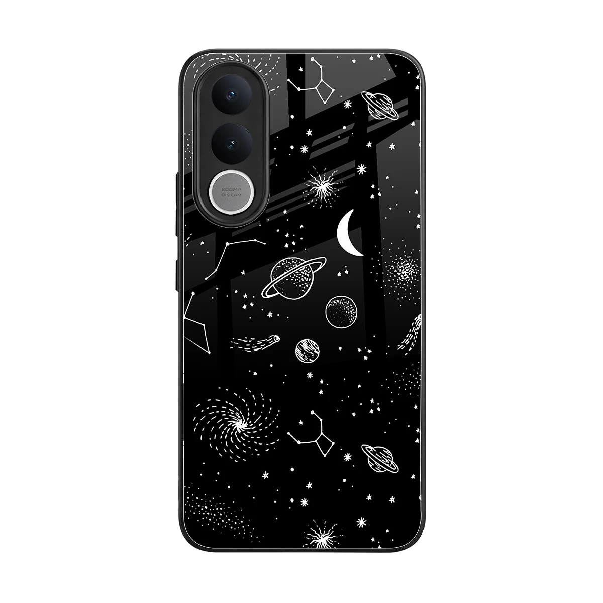 Cosmic Dreams back phone cover | glass case for vivo v70 fe