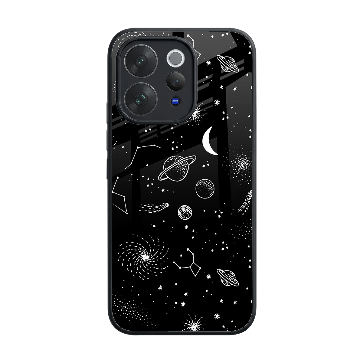 Cosmic Dreams back phone cover | glass case for vivo v70